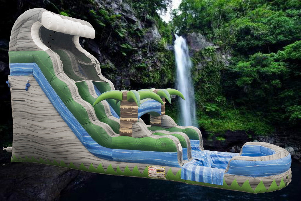 Rent 18ft tall Cascade Crush Water Slide from Carolina Fun Factory 18 foot tall Cascade Crush Water Slide rental from Carolina Fun Factory